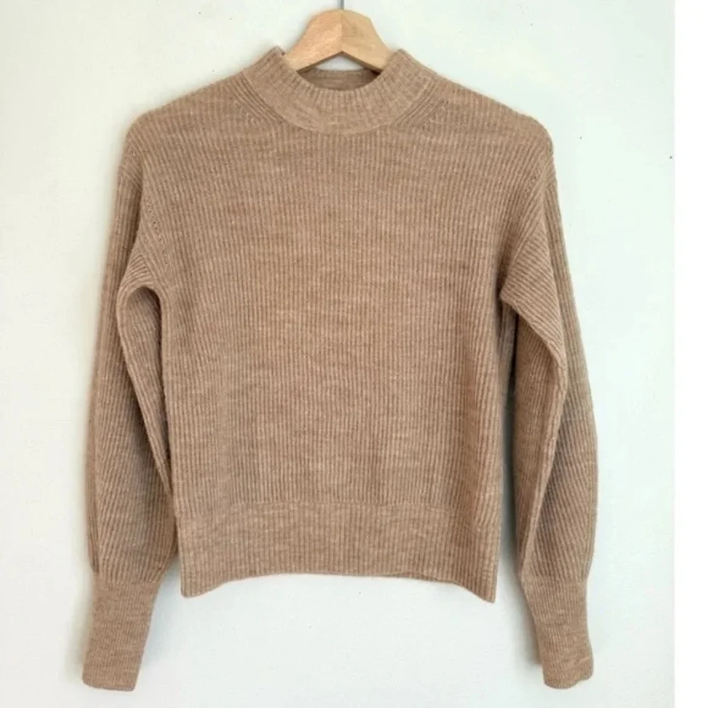 Quince Baby Alpaca-Wool Crewneck Sweater In Beige Size S